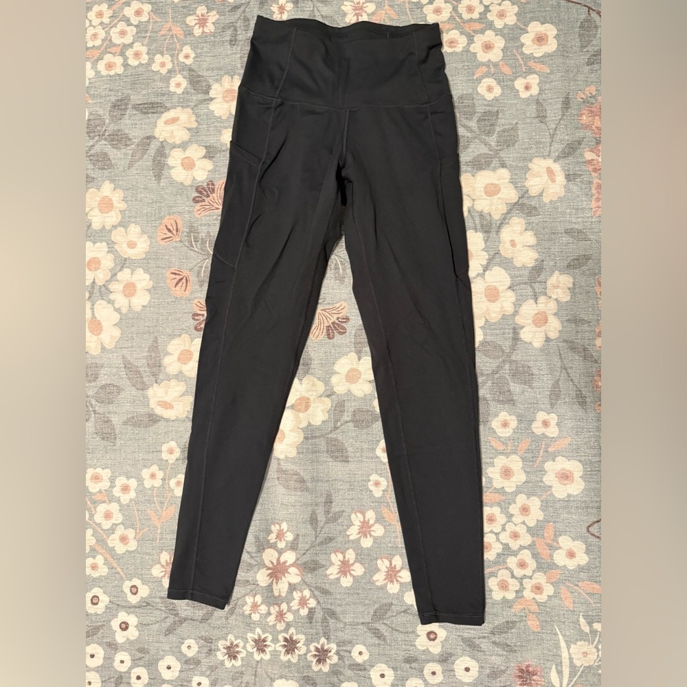 Grey High-Rise Leggings w/ Pockets